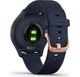 Смарт-годинник Garmin Vivomove 3s Rose Gold Stainless Steel Bezel w. Navy and Silicone B. (010-02238-03) - изображение 5