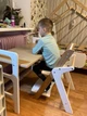 Растущий стульчик, помощник Монтессори 77,5см Белый - изображение 3