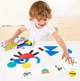 Деревянная мозаика для детей Монтессори Shapes Puzzle Головоломка - изображение 3