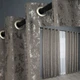 Комплект штор на люверсах VR-Textil Лен мрамор Pavliani № 1176ш Серо-коричневый 150х250 см 2 шт (37-0008) - изображение 1