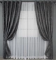 Комплект штор на люверсах VR-Textil Жакард Sultan YL № 1211ш Графітовий 150х250 см 2 шт (37-0004) - зображення 2
