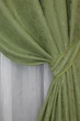Комплект штор на люверсах VR-Textil Льон мармур Pavliani № 1175ш Оливковий 150х250 см 2 шт (37-0007) - зображення 4