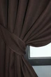 Комплект коротких штор VR-Textil Лен-блэкаут Лен Мешковина № 291ш Венге 130х170см 2 шт (35-0003) - изображение 3