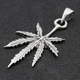 Кулон Cannabis, великий лист (срібло, 925 проба) (sp-197) - изображение 2