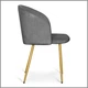 Стул для кухни и гостиной Hommex Nicole Темно-серый (H-360 Dark Grey) - изображение 11