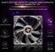 Кулер корпусной Voltronic C12025W Fan DC sleeve fan 4pin 120мм LED White - изображение 2