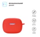 Силиконовый чехол для наушников JBL Wave Beam/Beam 2, Hang Case, красный, ультратонкий защитный кейс толщиной 2 мм, защита от царапин, пыли и ударов, компактный, с карабином для крепления, ArmorStandart (ARM73557) - изображение 2