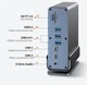 Док-станция 16в1 100W для Macbook/MSI/Asus/Samsung/Dell/Lenovo/HP/Acer/Android - изображение 3