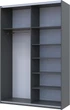 Шкаф купе Doros G-Caiser Графит Графит 1 ДСП / 1 Зеркало / 3 части 160х60х240 см (42005084) - изображение 4