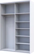 Шкаф купе Doros G-Caiser Белый Графит 2 ДСП / 3 части 160х60х240 см (42005087) - изображение 4