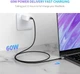 Кабель зарядный Ugreen USB 2.0 Type-C to Type-C PD QC 4.0 с нейлоновой оплеткой 2М (US261) - изображение 13