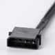 Перехідник живлення в оплетці MOLEX (молекс) 4 pin -> 2 шт 3/4 pin для кулера 12в 27см fan кулер кабель живлення cooler 2x (528894786-2) Чорний - зображення 3