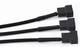 Перехідник живлення в оплетці MOLEX (молекс) 4 pin -> 3 шт 3/4 pin для кулера 12в 27см fan кулер кабель живлення cooler 2x (528894786-2) Чорний - зображення 6