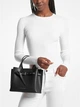 Cумка сэтчел женская кожаная Michael Kors Emilia Small Pebbled leather Satchel Black 739194bl - изображение 2