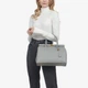 Сумка жіноча шкіряна саквояж середня Regina Notte Travel bag 3201 Сірий - зображення 2
