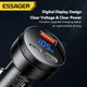 Автомобильное зарядное устройство Essager 105W LED (2 Type-C 2x45w + 1 USB 18w) Metall - изображение 6