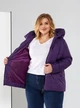 Женская демисезонная куртка с капюшоном больших размеров MODA 0063 52 Сиреневый (M -0063 /3 B ) - изображение 6