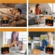 Ультразвуковой увлажнитель воздуха с камнями. Aroma Diffuser. Ночник с эффектом пламени. Черный (43233) - изображение 7