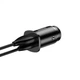 Автомобільний зарядний пристрій Baseus Square Metal PD 3.0 QC 4.0+ 30W USB + Type-C Black - зображення 3