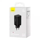 Блок питания Быстрая зарядка Сетевое зарядное устройство Baseus GaN5 Pro 65W (2 Type-С+USB ) + Кабель Type-C to Type-C 100W 1m для iPhone iPad Samsung Lenovo Xiaomi Macbook Black - изображение 2