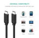 Кабель Ugreen US286 Type-C - Type-C 3A Cable 2 м Black (10306) - зображення 3