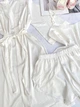 Комплект домашний женский тройка: халат шорты майка Minore Collection L-XL белый - изображение 10