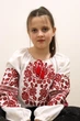 Вишиванка для дівчинки Piccolo Білослава Біла з червоною вишивкою 100% віскоза (штапель)| Розмір 98 - изображение 1