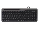 Клавиатура A4Tech Fstyler FK25 (Black) USB . Клавиатура Афотек черная с встроенной подставкой для смартфона - изображение 1
