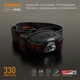 Ліхтарик LED налобний 330Lm 5000К чорний VLF-H015 Videx - зображення 3