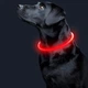 Светодиодный LED ошейник Lesko L-18 Red M для собак и котов USB светящийся водоотталкивающий - изображение 2