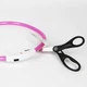 Світлодіодний LED нашийник Lesko L-18 Pink L для собак і котів USB водовідштовхувальний, що світиться - зображення 3