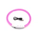 Світлодіодний LED нашийник Lesko L-18 Pink S USB для собак і котів водовідштовхуючий, що світиться - зображення 4