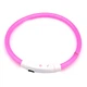 Світлодіодний LED нашийник Lesko L-18 Pink L для собак і котів USB водовідштовхувальний, що світиться - зображення 1
