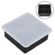 Форма силиконовая для льда Кубики 4 ячейки 4.5см с крышкой Ice Square для виски - изображение 4
