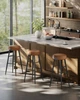 Стілець барний 4 штуки Loft_Apartament 51,6 x 51,6 x 76,2 см колір коричневий - зображення 2