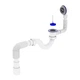 Сифон для ванни Zerix SV-01-A 1 1/2" прямоточний з випуском та переливом (ZX4957) - зображення 1