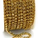 Стразовий ланцюг SS10 (2.8 мм) 1 м LCT gold (ЦС1003о19) - зображення 1