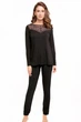 Жіноча піжама з модалу з мереживом 8160-6217-3 black Anabel Arto S black (6000006117775) - изображение 1