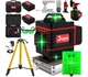 Нівелір 4D лазерний рівень Delphi 4D 360 з перехресною лінією 25 м зі штативом та аксесуарами - зображення 1