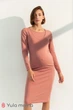 Базовое платье для беременных и кормящих мам Lillian L Юла Мама Пудровый - изображение 1