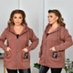 Куртка з капюшоном, мод ФЛ - 3696, шоколад, розмір 48-50 - зображення 2