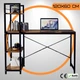 Компьютерный стол Лофт 120 x 60 см Bonro BN-003 Loft темно - коричневый с боковыми полками Рабочий офисный - изображение 1