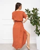 Платье ISSA PLUS 13936 XXL терракотовый - изображение 3