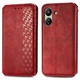 Чехол Deexe Rhombus Wallet для Xiaomi Redmi 13C / Poco C65 - Red - изображение 1