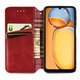 Чехол Deexe Rhombus Wallet для Xiaomi Redmi 13C / Poco C65 - Red - изображение 2