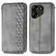 Чехол Deexe Rhombus Wallet для TECNO Pova 5 - Grey - изображение 1