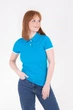 Футболка поло женская TvoePolo однотонная XXL Бирюзовое (5717-08xxl) - изображение 3