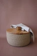 Кошик хлібниця ZHDANOVA BAGS&HOME з дерев‘яною кришкою круглий із джуту - зображення 3