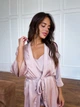 Комплект домашний женский тройка: халат шорты майка Minore Collection L-XL пудра - изображение 4