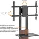 Настільна стійка для телевізора OfficePro TVS535 37"-80" Black/Walnut wood (TVS535) - зображення 9